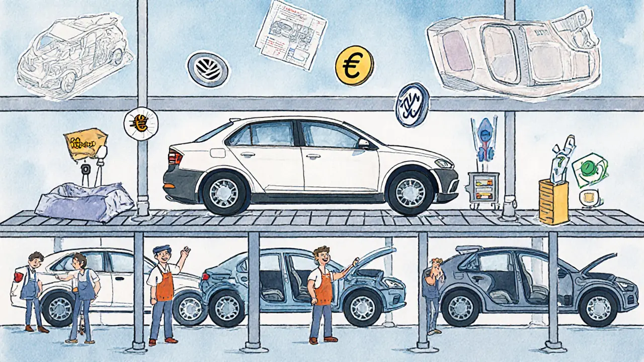 Одна сборочная линия, превращающая один шасси в автомобили разных брендов.