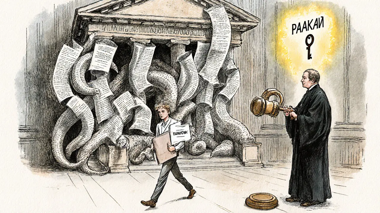 Человек идет в суд, а банк-монстр тает под светом закона.