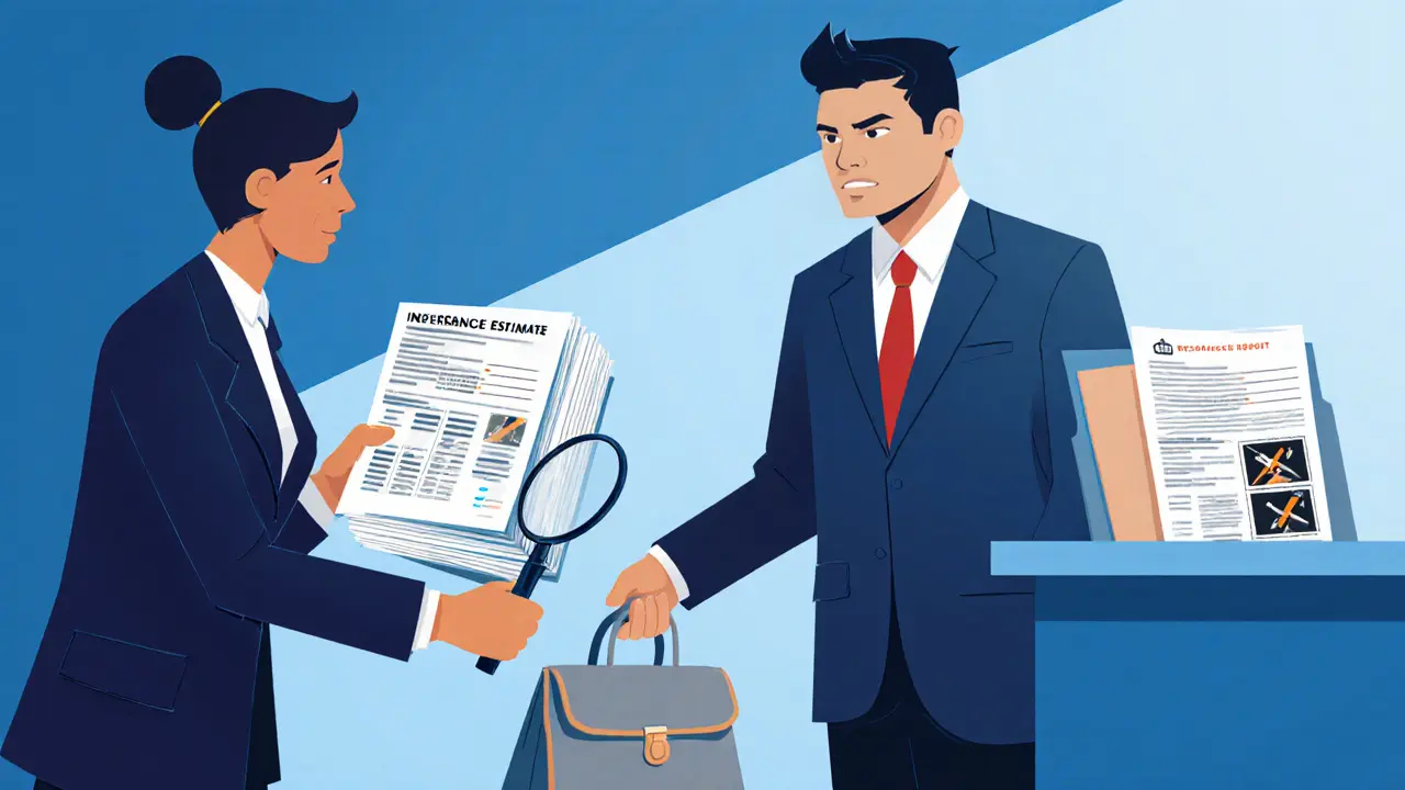 Человек передаёт пакет документов сотруднику страховой компании.