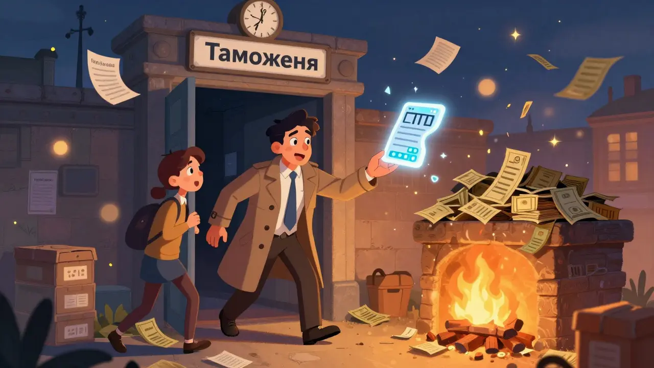 Брокер помогает клиенту пройти через таможенный портал, документы превращаются в электронный ПТС.