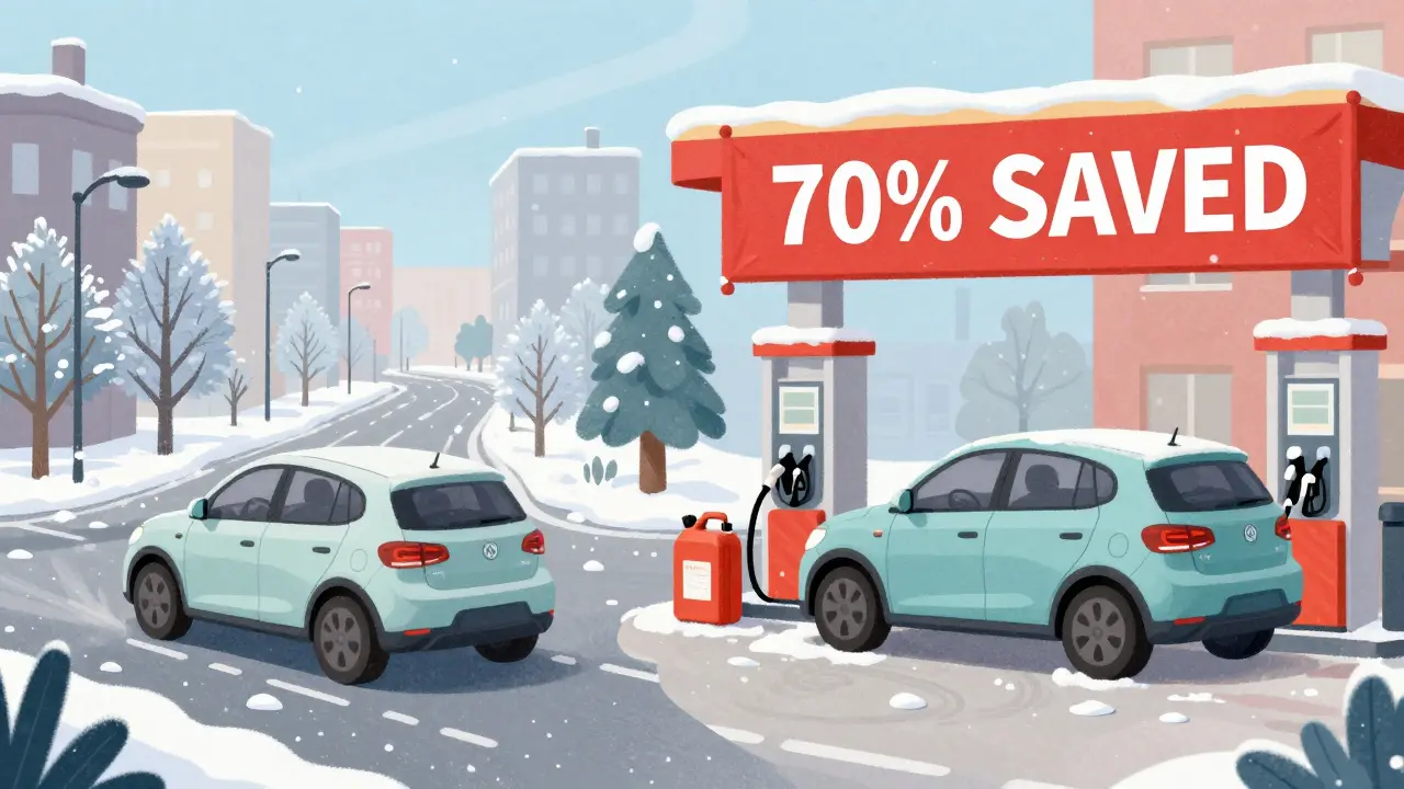 Гибрид едет по городу на электричестве, а бензина тратит мало.