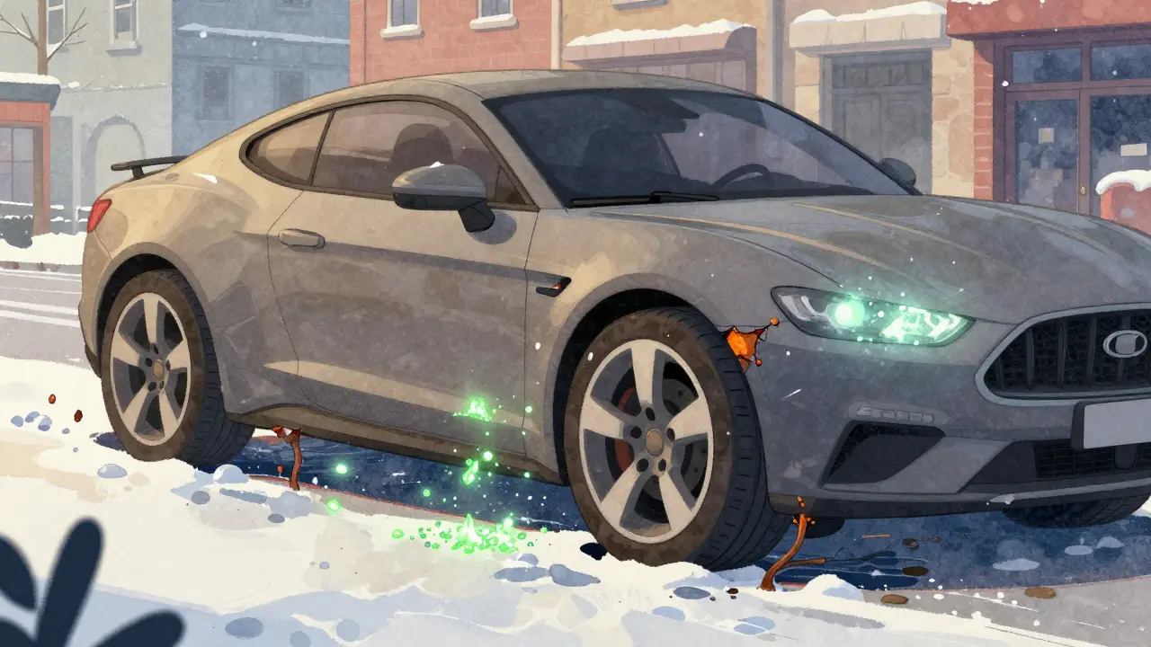 Антигололедные реагенты: как защитить кузов автомобиля от соли зимой