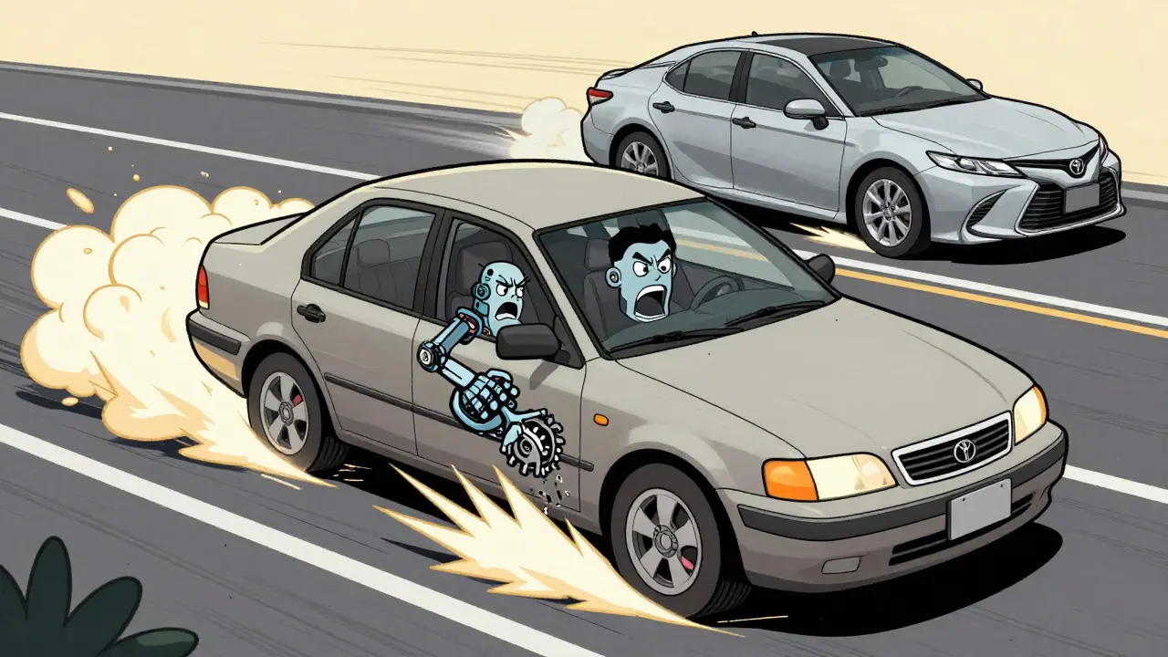 Роботизированная коробка передач вызывает резкие толчки, в то время как соседняя машина едет спокойно.