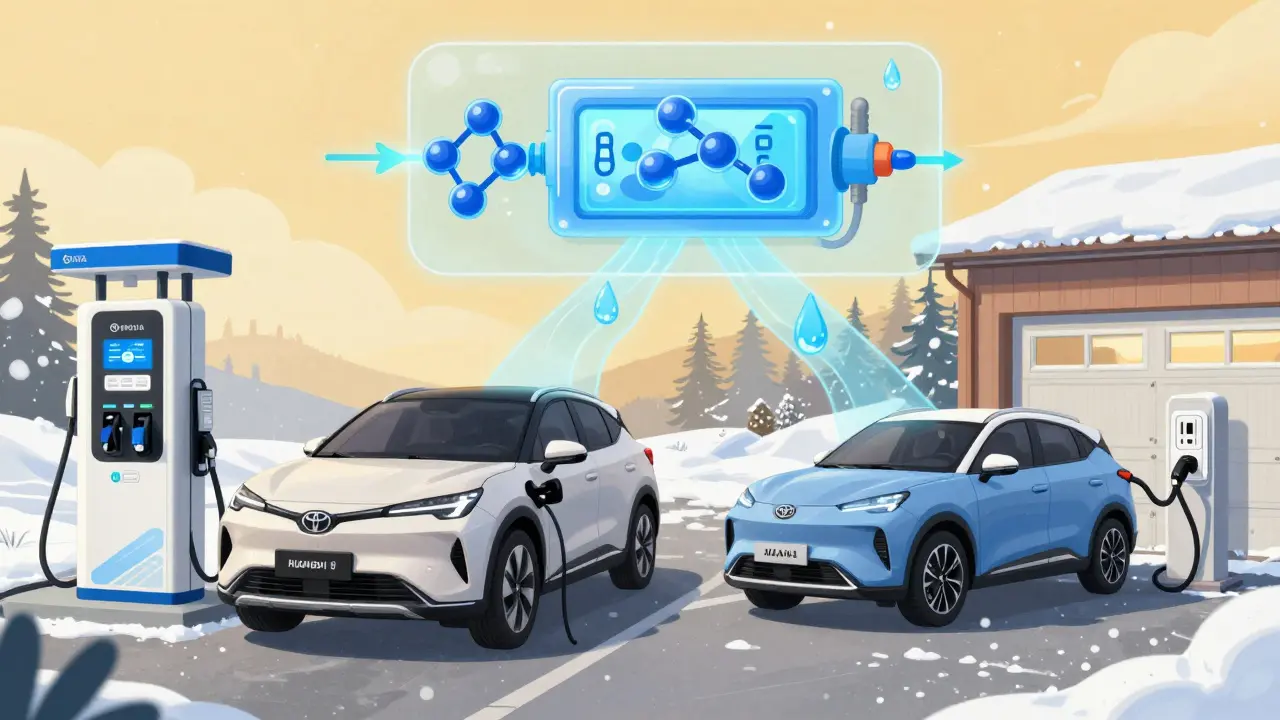 Водородный автомобиль заправляется на станции, а российский прототип подключается к розетке — сравнение технологий.