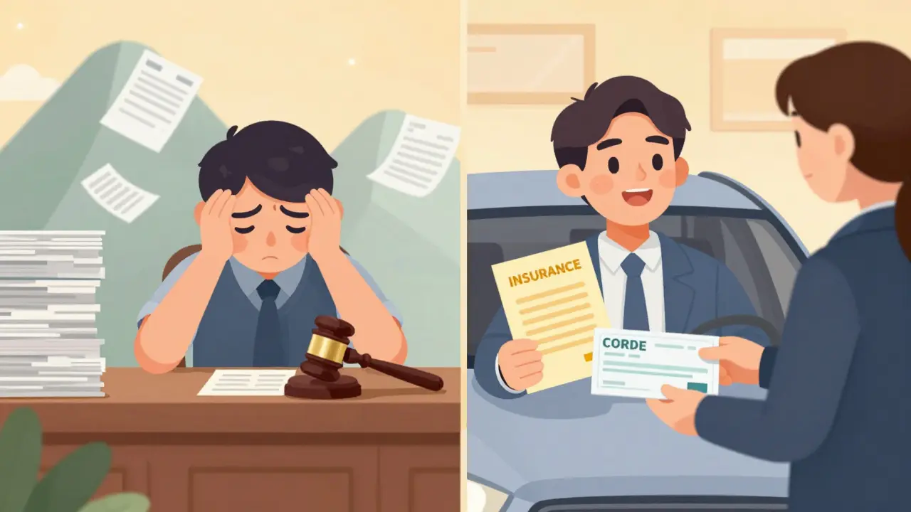 Сравнение стресса при отсутствии страховки и спокойствия при наличии ДОСАГО