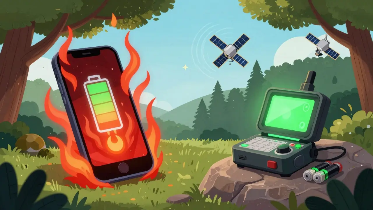 Сравнение смартфона и GPS-навигатора в лесу
